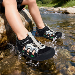 EBMINI TIDE easy-on sandals with a secure hook-and-loop strap