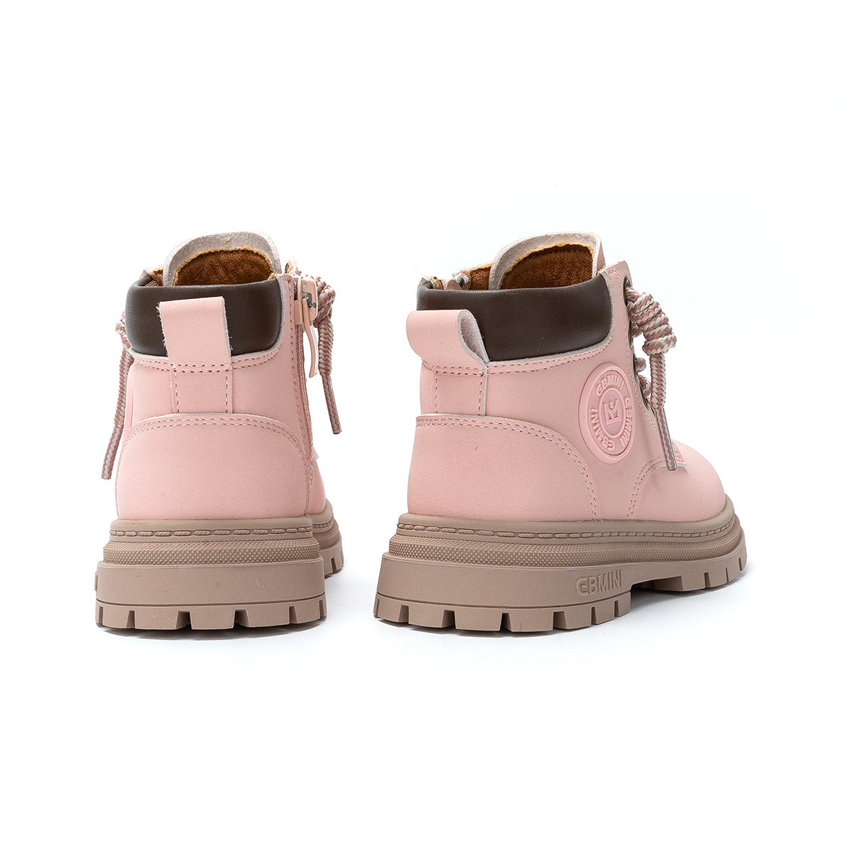 EBMINI TIMBER synthetic leather upper and boot construction detail
