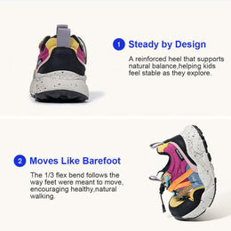 EBMINI TORQUE kids sneaker wide toe box shape shown from above