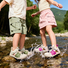 EBMINI TRAIL breathable mesh and synthetic leather upper detail