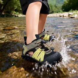 EBMINI TRAIL toddler sandals in Black Pink and Green