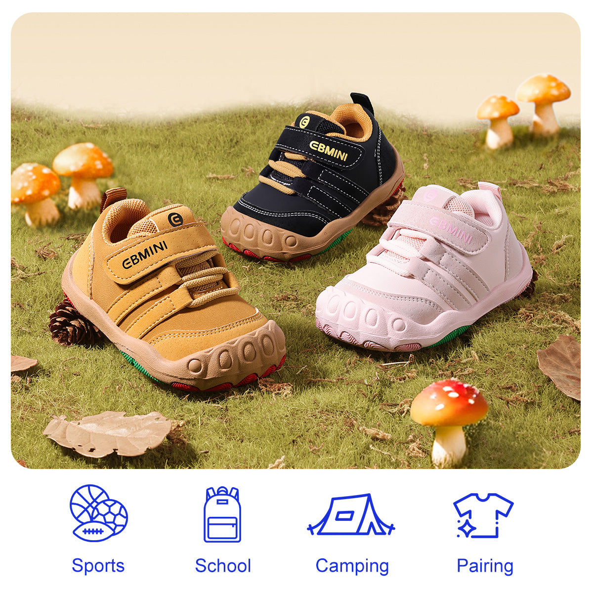 EBMINI TREAD wide toe box and toe shape detail