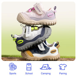 EBMINI TREAD toddler trail sneakers shown during everyday play