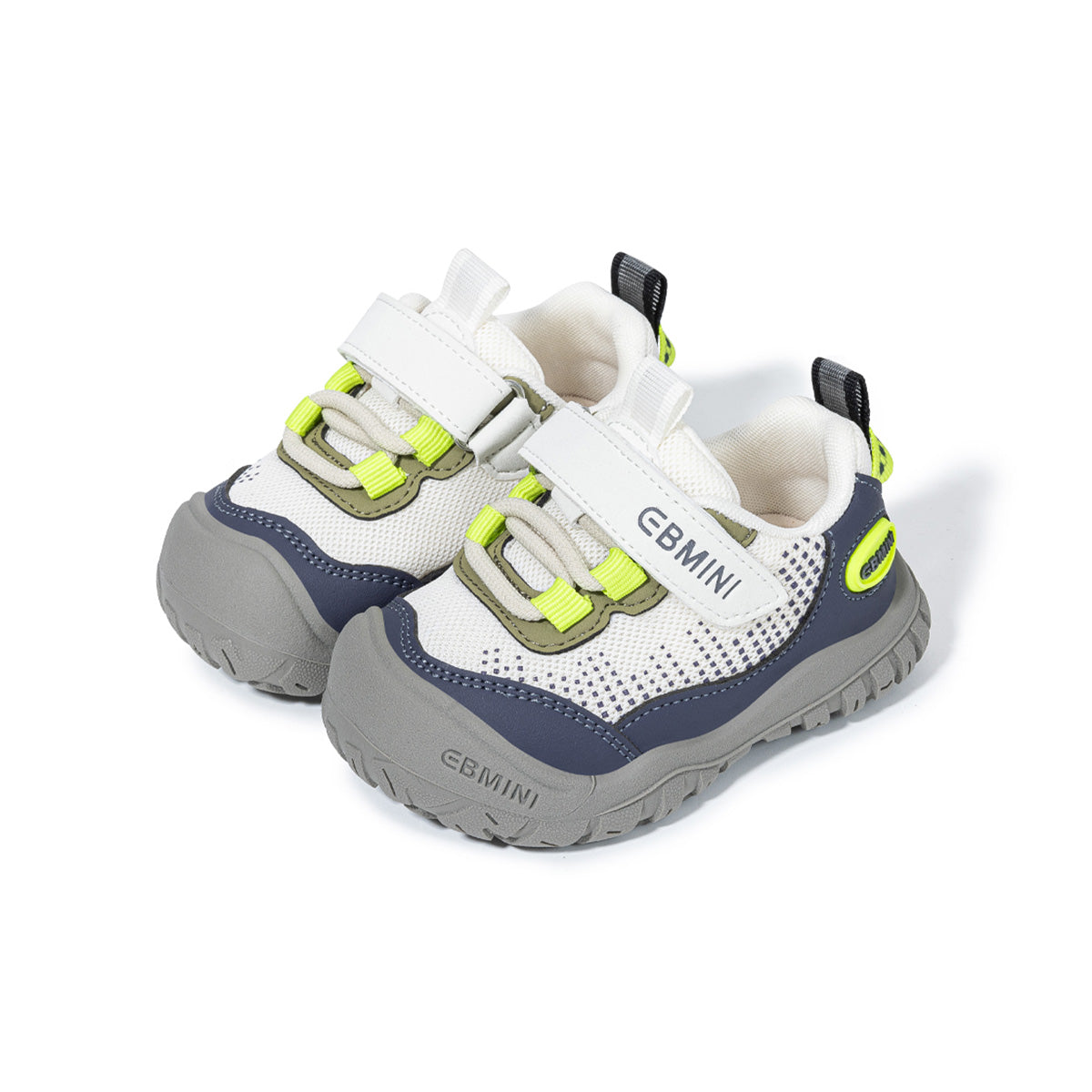 EBMINI TREAD breathable trail toddler sneakers shown outdoors
