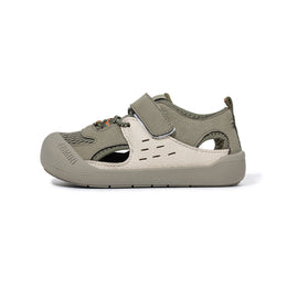 EBMINI TREK outdoor toddler sandal toe and upper construction detail