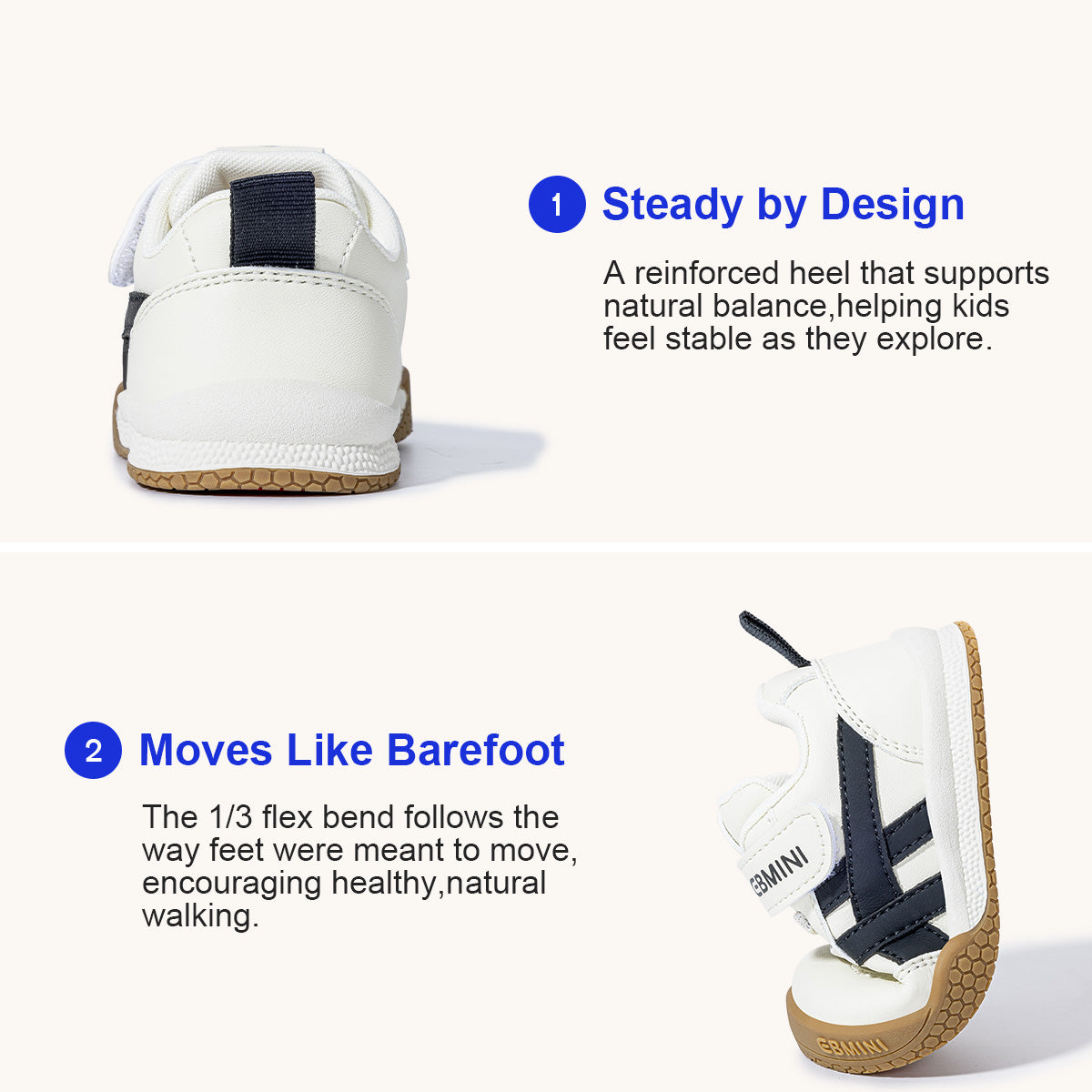 EBMINI TWIN retro toddler sneakers for everyday wear