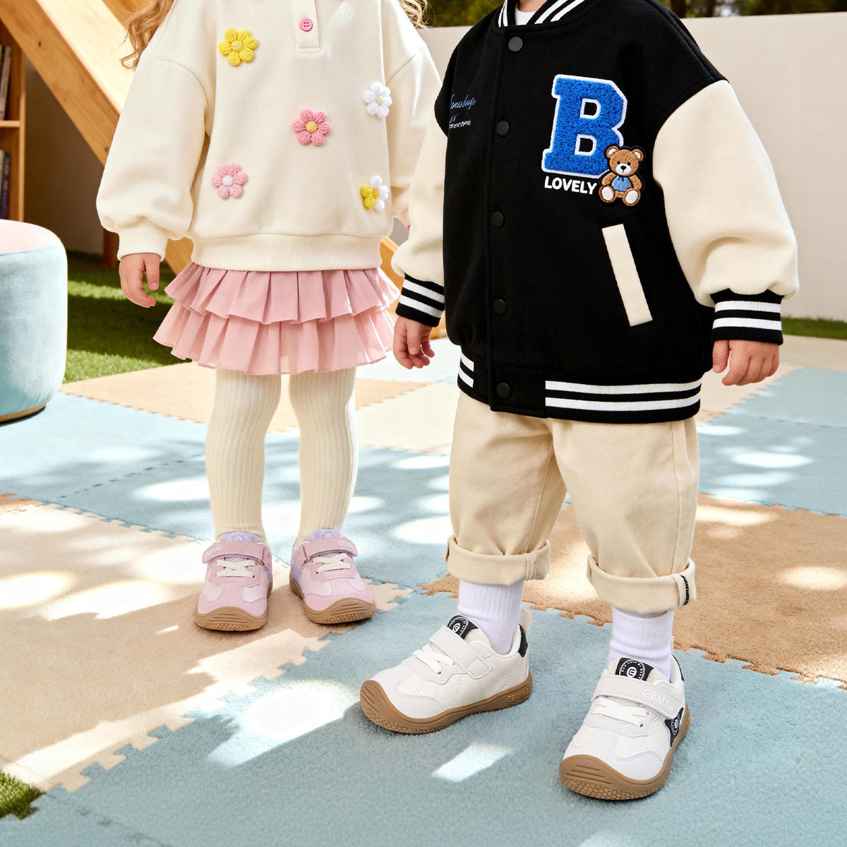 EBMINI TWINKLE toddler sneakers with star side patch and color-block upper