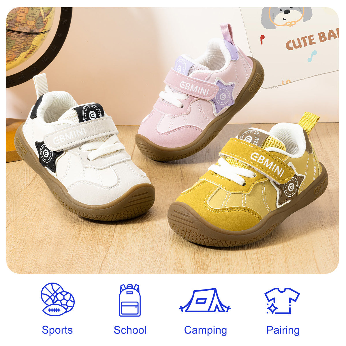 EBMINI TWINKLE toddler sneaker honeycomb-pattern rubber outsole detail