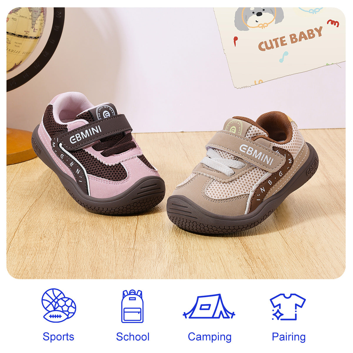 EBMINI VARSITY toddler sneaker rubber outsole tread pattern detail