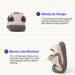 EBMINI VARSITY toddler sneakers in Beige and Pink color options