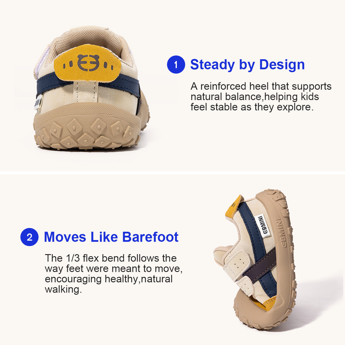 EBMINI VAULT lightweight toddler sneakers for everyday wear
