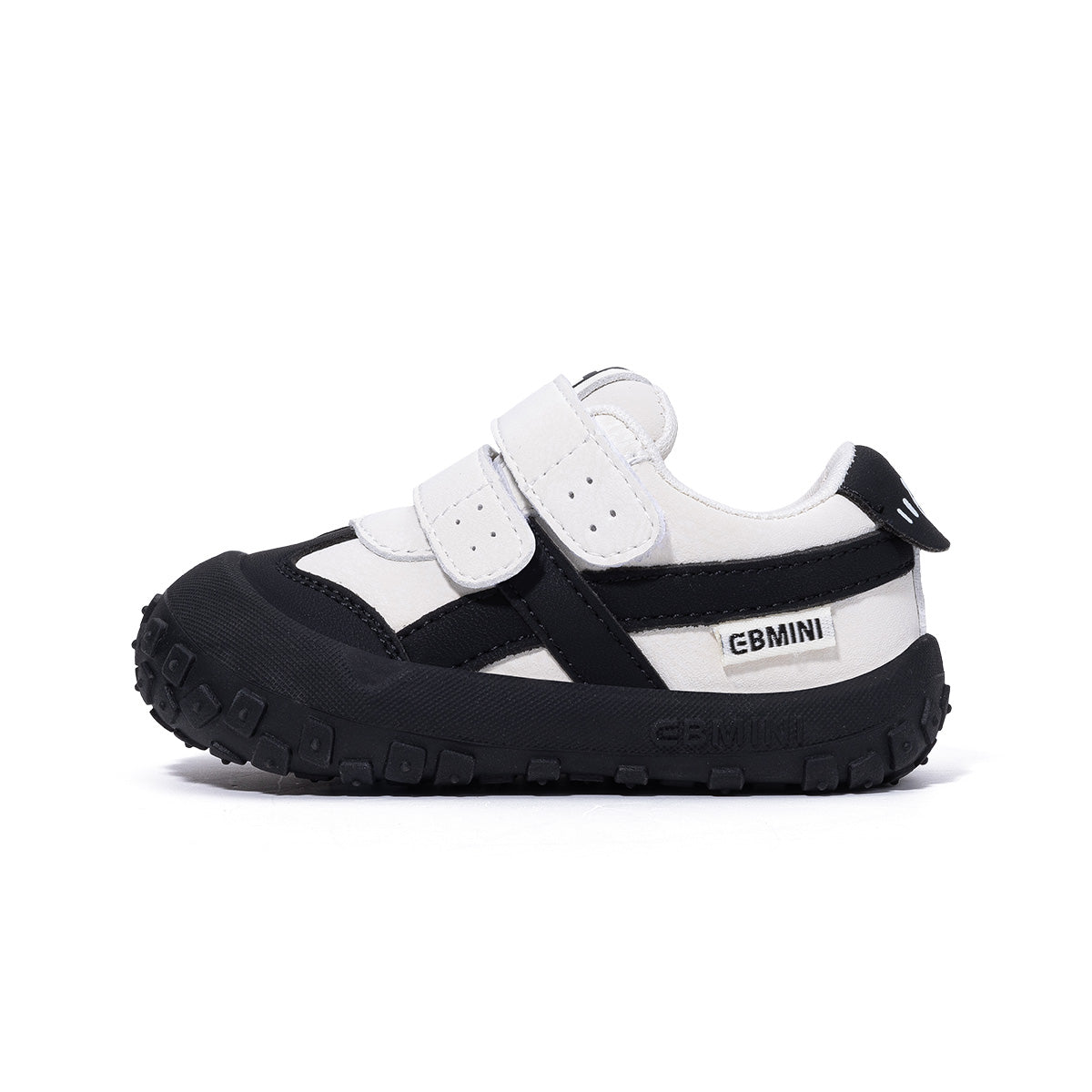 EBMINI VAULT wide-fit toddler sneakers shown in motion