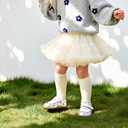 EBMINI VEIL floral embroidered toddler sneakers for dressier everyday wear