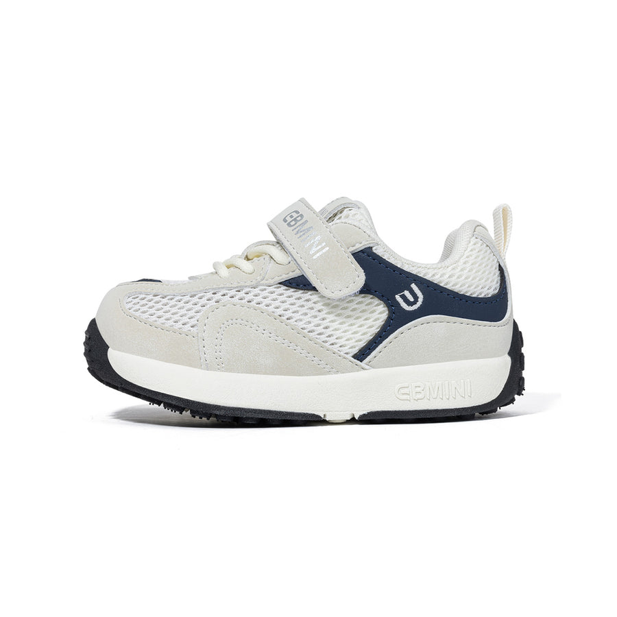 EBMINI VELO toddler sneakers with a wide toe box shown from the front