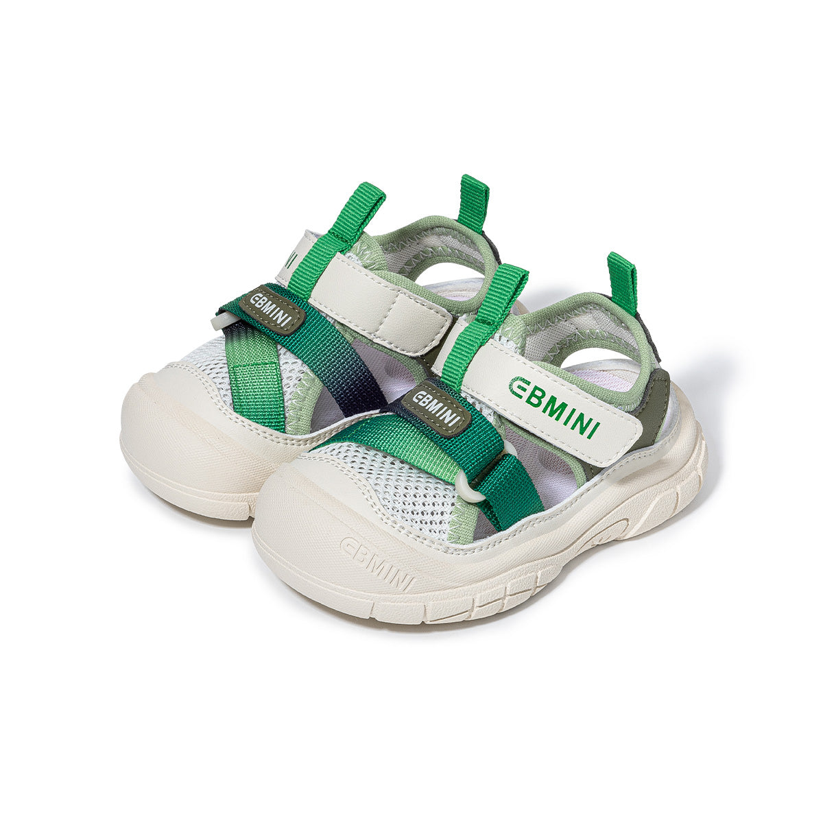 EBMINI VOLT wide-fit sporty closed-toe toddler sandals in a colorblock design