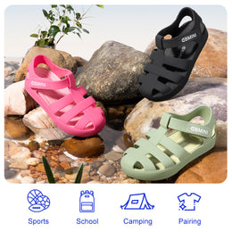 EBMINI WADE toddler water sandals in Black Green and Red