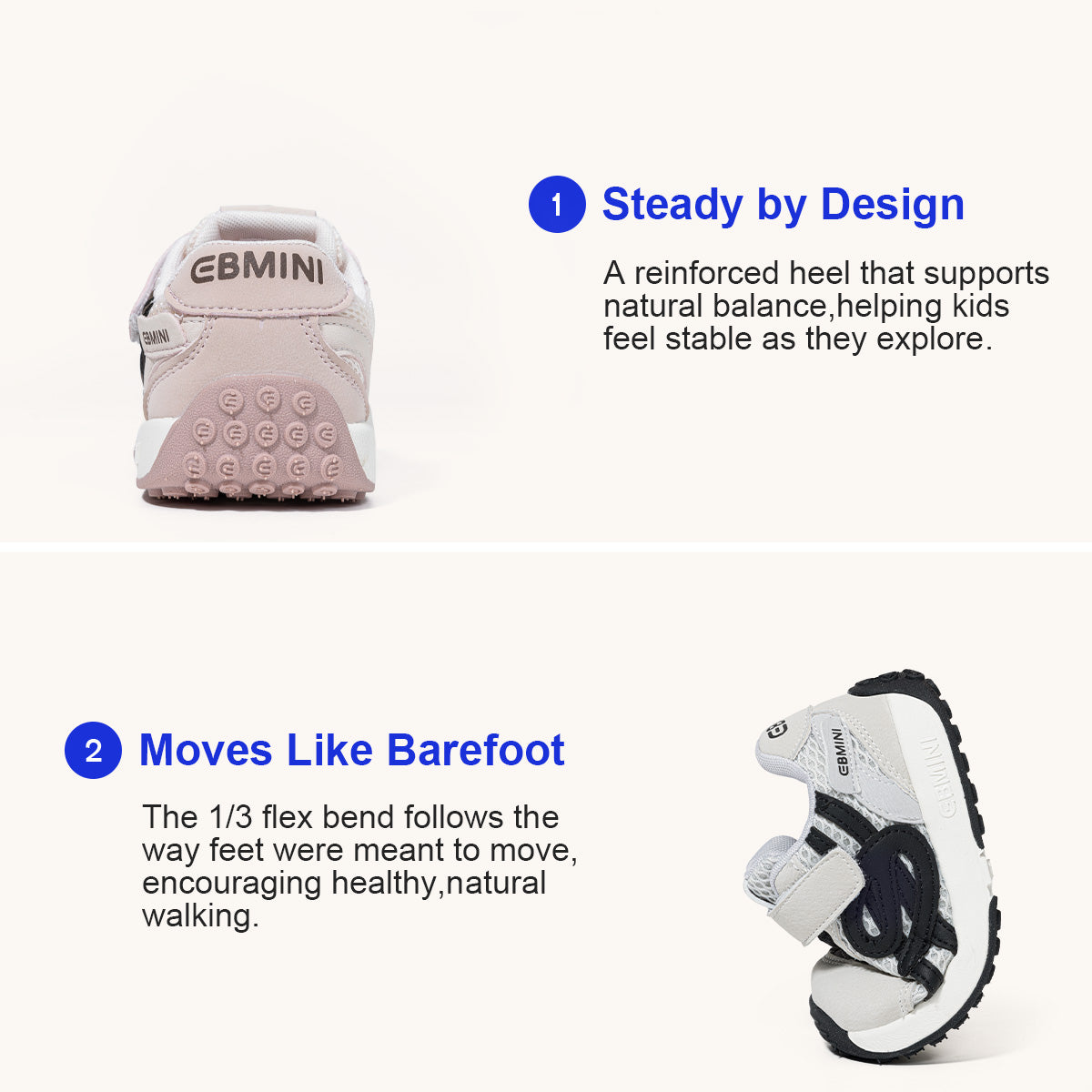 EBMINI WARP toddler sneakers for everyday active wear
