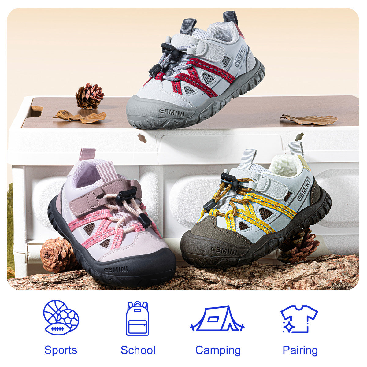 EBMINI WEAVE toddler sneakers with wraparound rubber toe bumper