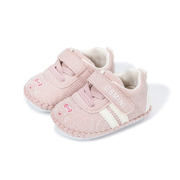 EBMINI WHISKERS kitty embroidered baby crib shoes