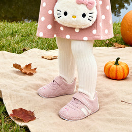 EBMINI WHISKERS suede-like upper with kitty embroidery and stitched edging