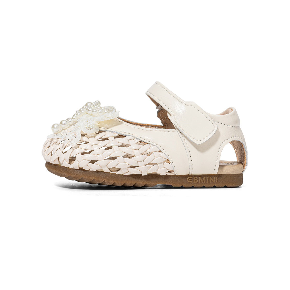 EBMINI WOVEN wide-fit toddler Mary Jane shoes shown from the front