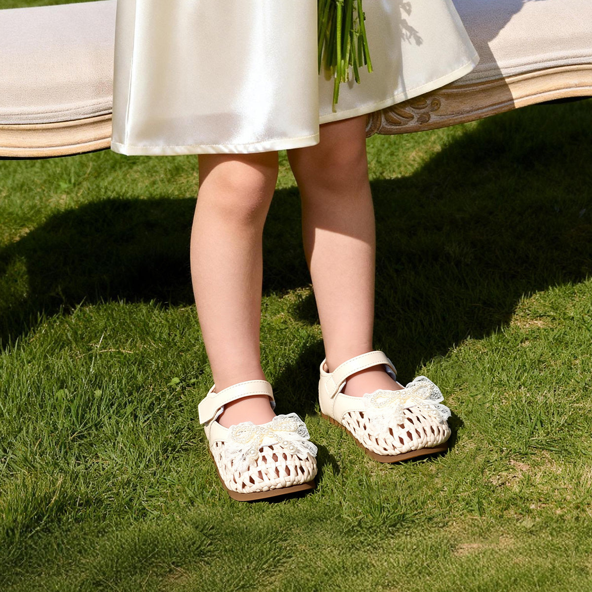 EBMINI WOVEN breathable woven toddler Mary Jane shoes