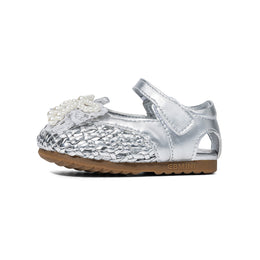 EBMINI WOVEN pearl-bow toddler Mary Jane shoes for parties