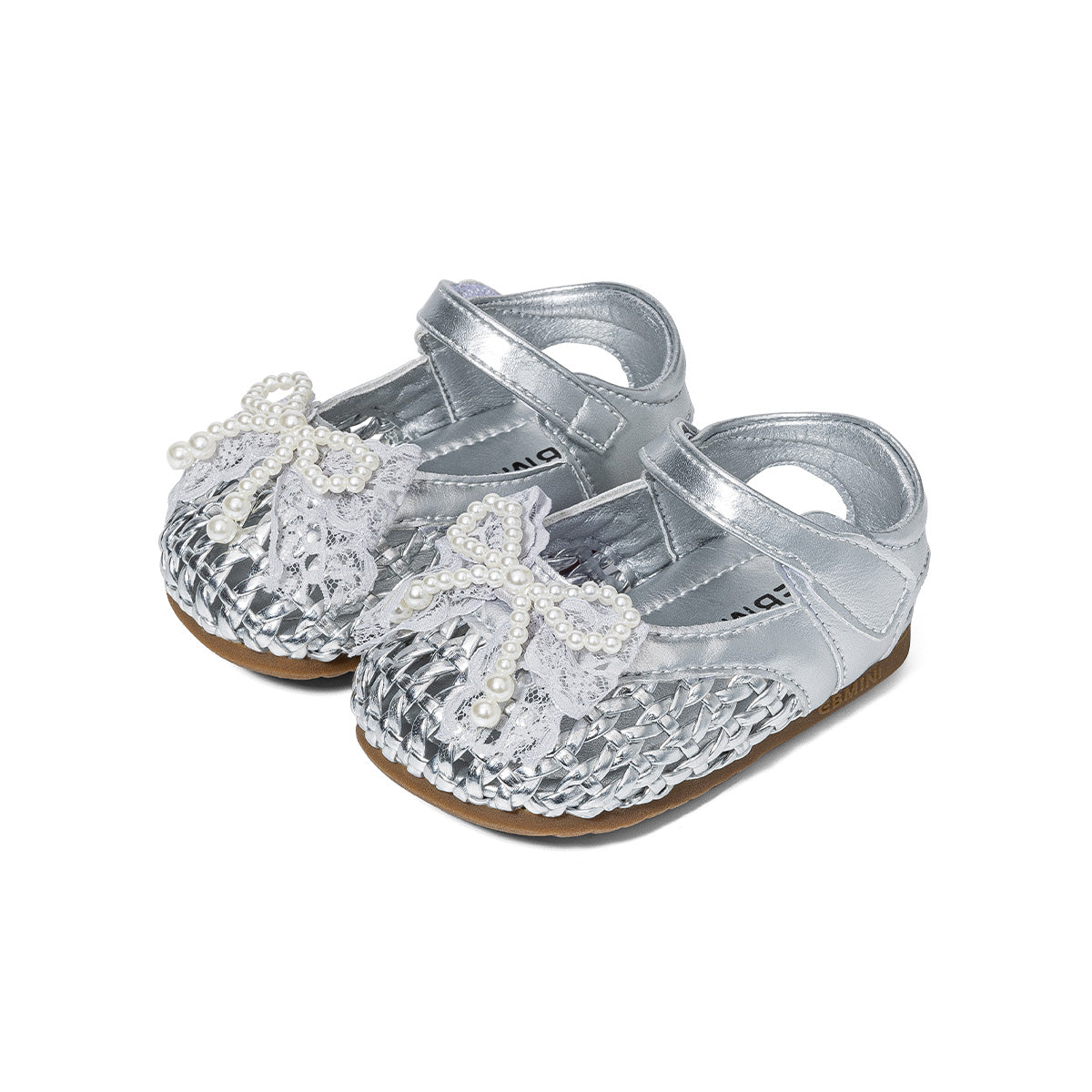 EBMINI WOVEN dressy toddler Mary Jane shoes for family occasions