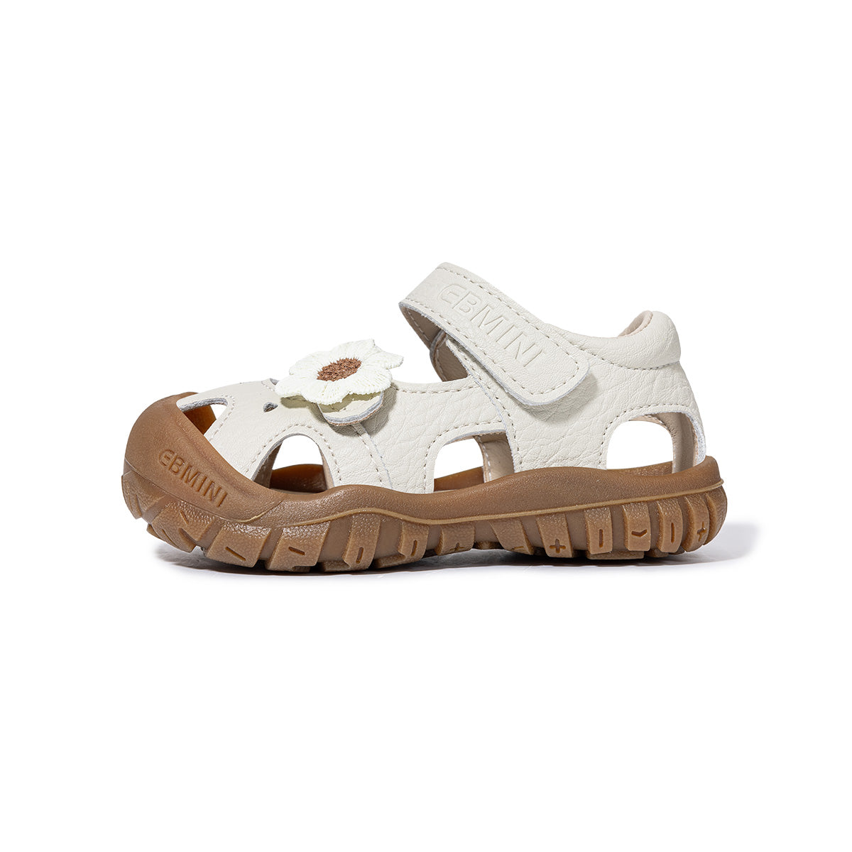 EBMINI WREN wide-fit closed-toe toddler sandals shown from the front