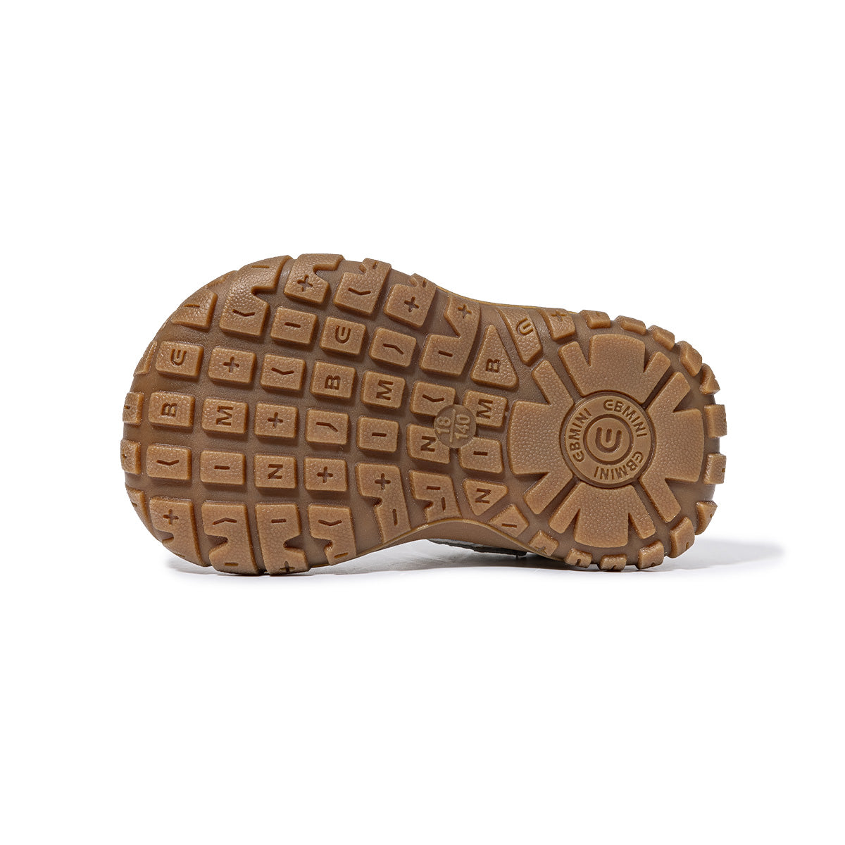 EBMINI WREN closed-toe toddler sandals shown in motion