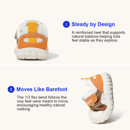 EBMINI ZEAL yellow colorblock mesh toddler sneakers