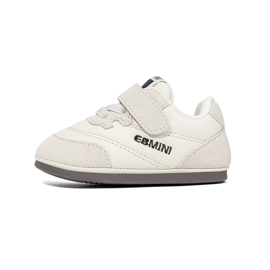 EBMINI ZERO toddler sneakers with a wide toe box shown from the front
