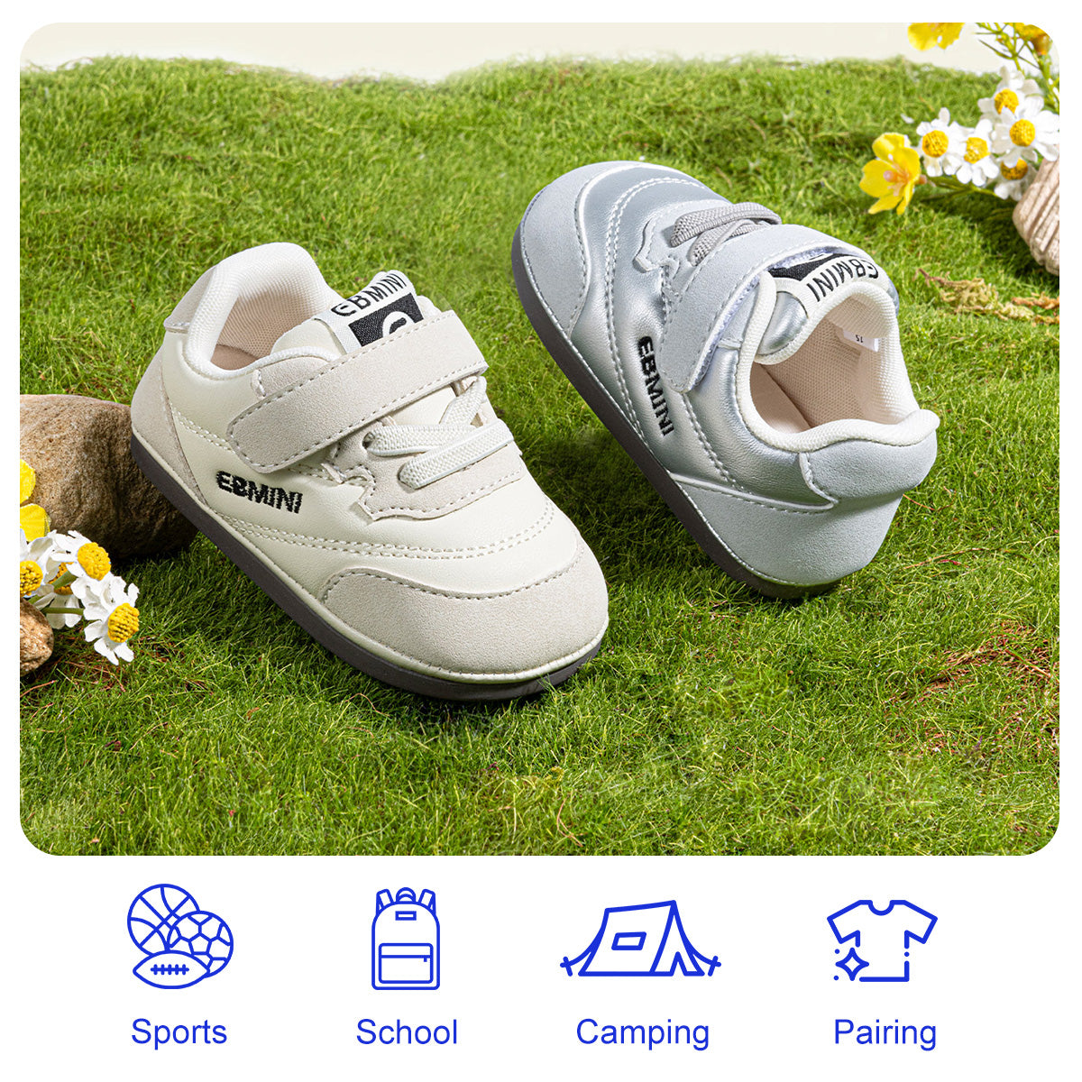 EBMINI ZERO minimalist toddler sneakers for everyday play