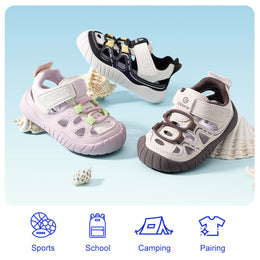 EBMINI ZEST colorblock closed-toe toddler sandal detail