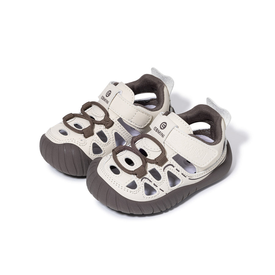 EBMINI ZEST wide-fit closed-toe toddler sandals with neon detailing